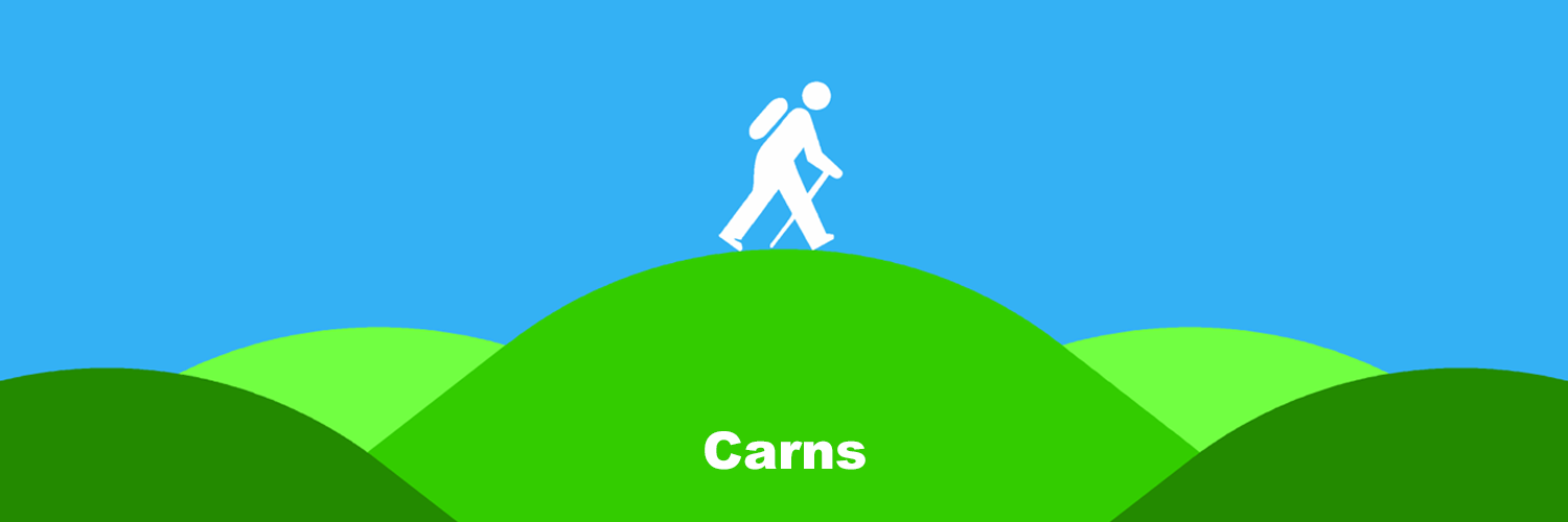Carns - Irish summits with between 400m and 500m elevation & at least 30m prominence